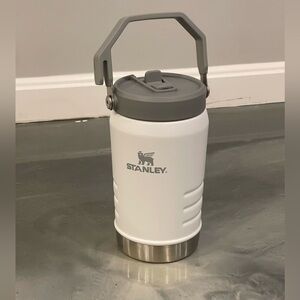 Stanley White and Gray Travel Mug